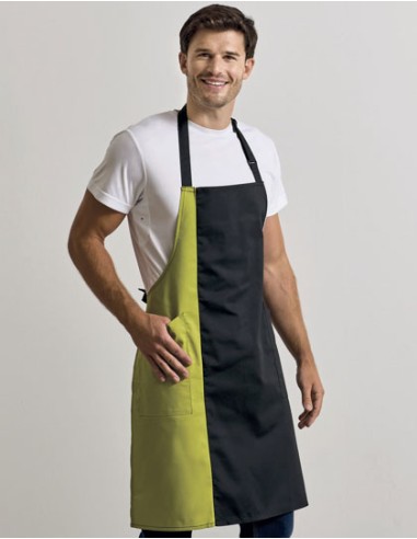 PRE-PR162-Colours Collection Contrast Bib Apron
